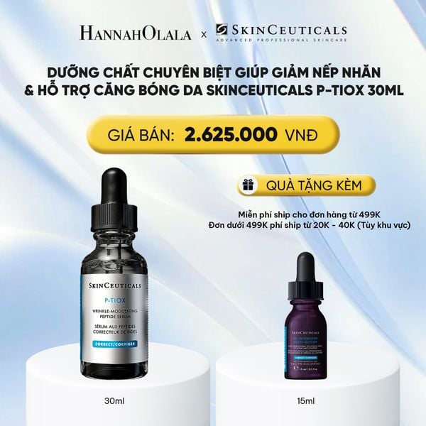  DƯỠNG CHẤT CHUYÊN BIỆT GIÚP GIẢM NẾP NHĂN & HỖ TRỢ CĂNG BÓNG DA SKINCEUTICALS P-TIOX 30ML - DEAL 7 : 