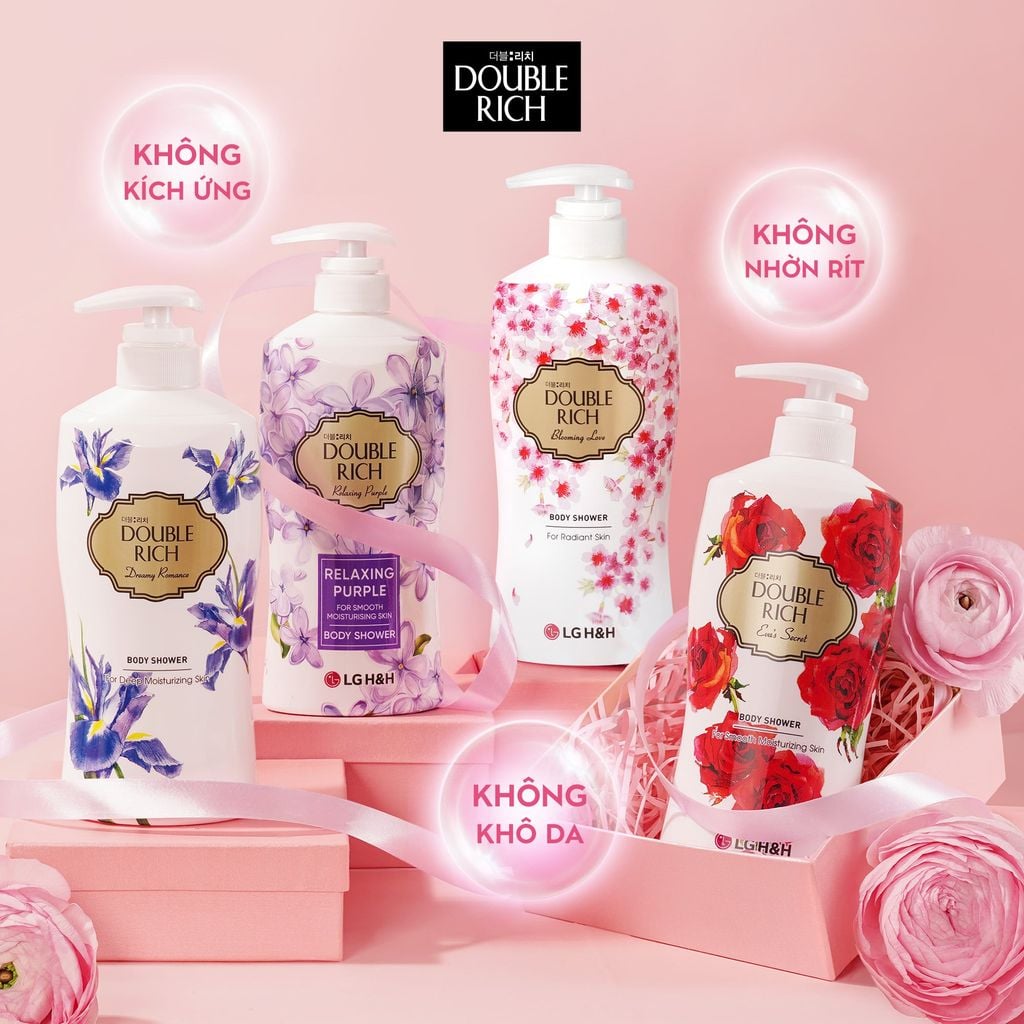  SỮA TẮM DOUBLE RICH HƯƠNG HOA CHIẾT XUẤT TỪ THIÊN NHIÊN 800ML 
