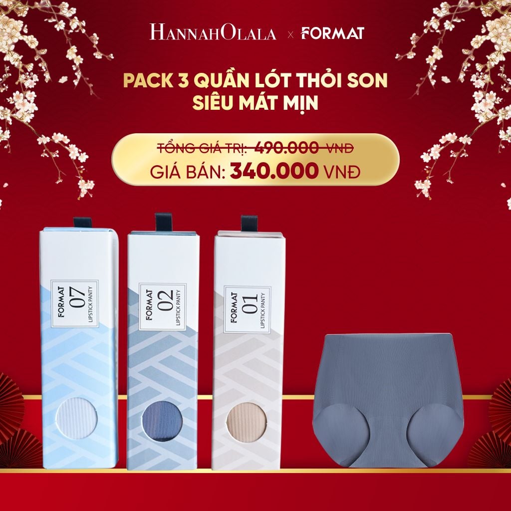  DEAL 3: PACK 3 QUẦN LÓT THỎI SON SIÊU MÁT MỊN FORMAT 