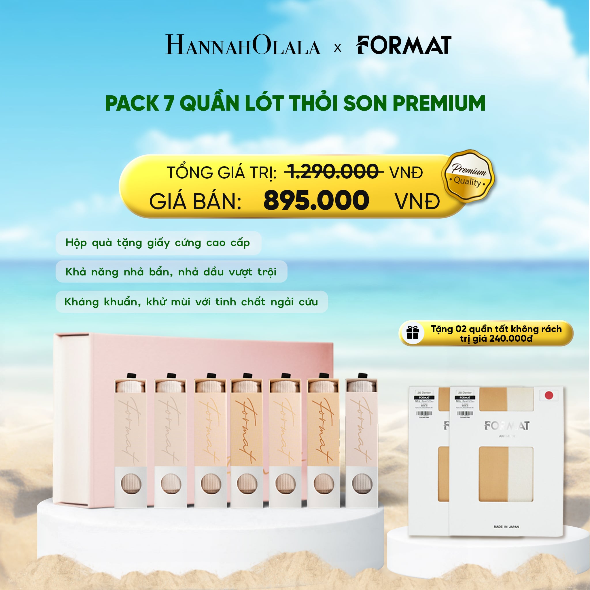  DEAL 1: PACK 7 QUẦN LÓT THỎI SON PREMIUM (NEW) 
