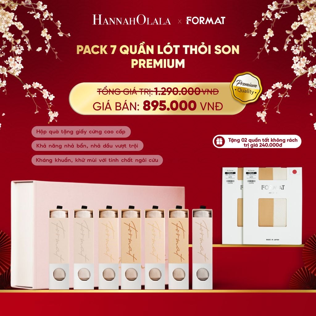  DEAL 1: PACK 7 QUẦN LÓT THỎI SON PREMIUM (new) 