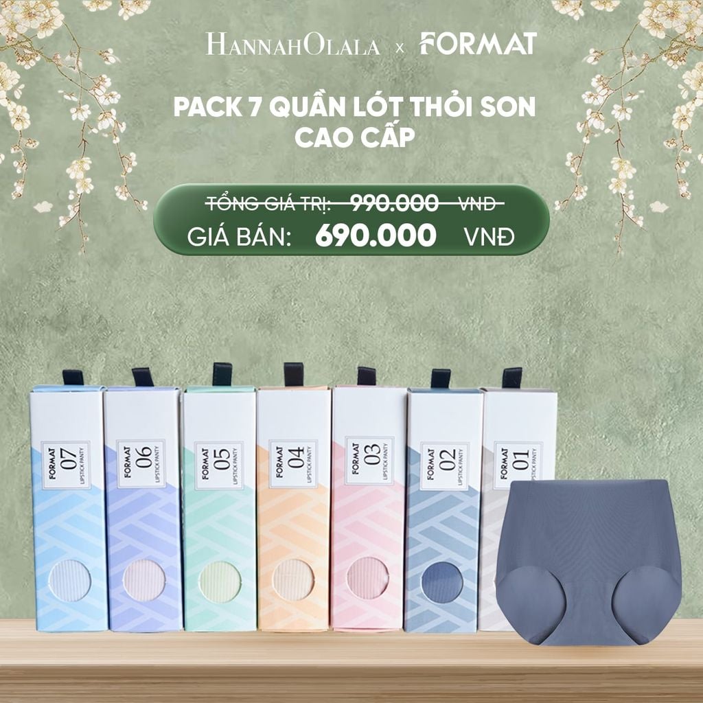  DEAL 2: PACK 7 QUẦN LÓT THỎI SON SIÊU MÁT MỊN FORMAT 