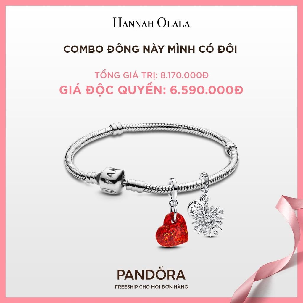  A169_DEAL 122: PANDORA COMBO ĐÔNG NÀY MÌNH CÓ ĐÔI [ 1 VÒNG & 2 CHARM ] 