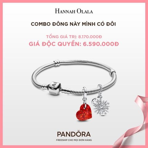  A169_DEAL 122: PANDORA COMBO ĐÔNG NÀY MÌNH CÓ ĐÔI [ 1 VÒNG & 2 CHARM ] 