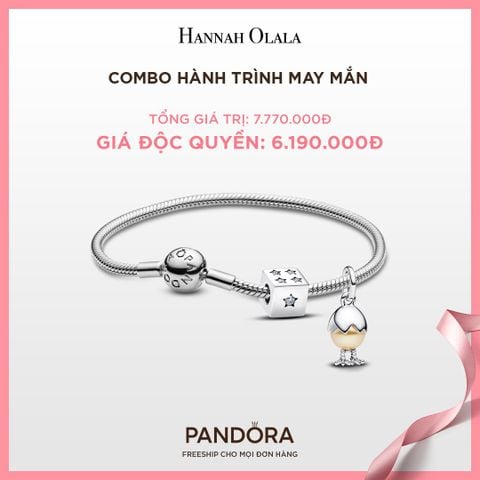  A180_DEAL 125: PANDORA COMBO HÀNH TRÌNH MAY MẮN [ 1 VÒNG & 2 CHARM ] 