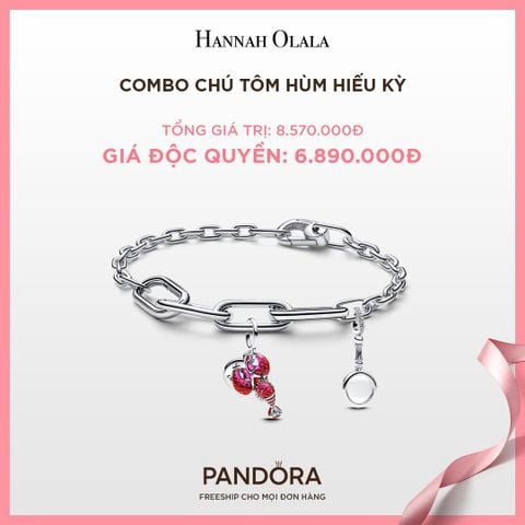  A197_DEAL 130: PANDORA COMBO CHÚ TÔM HÙM HIẾU KỲ [ 1 VÒNG & 2 CHARM ] 