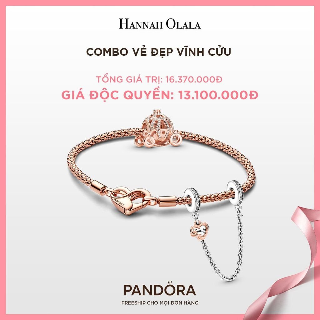  A290_DEAL 147: PANDORA COMBO VẺ ĐẸP VĨNH CỬU [ 1 VÒNG & 2 CHARM ] 