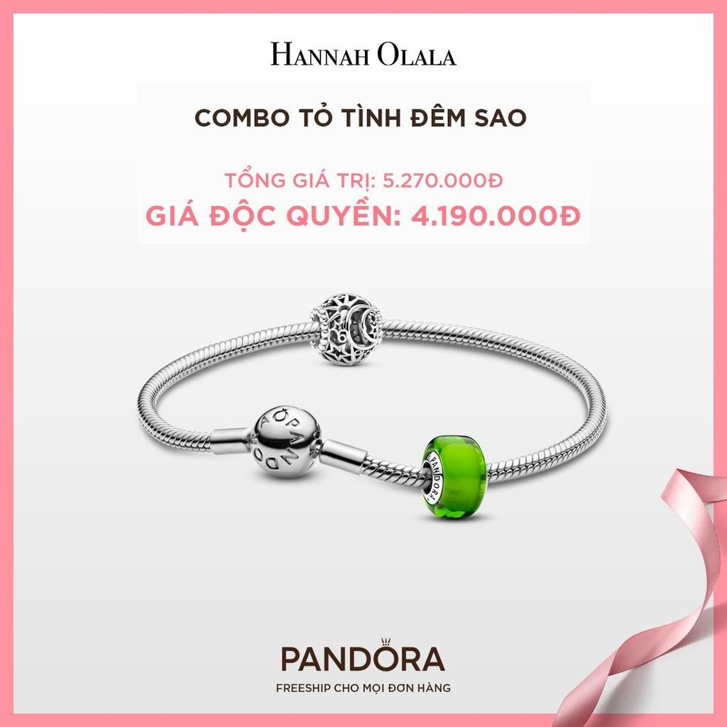  A301_DEAL 149: PANDORA COMBO TỎ TÌNH ĐÊM SAO [ 1 VÒNG & 2 CHARM ] - CHỌN MÀU 