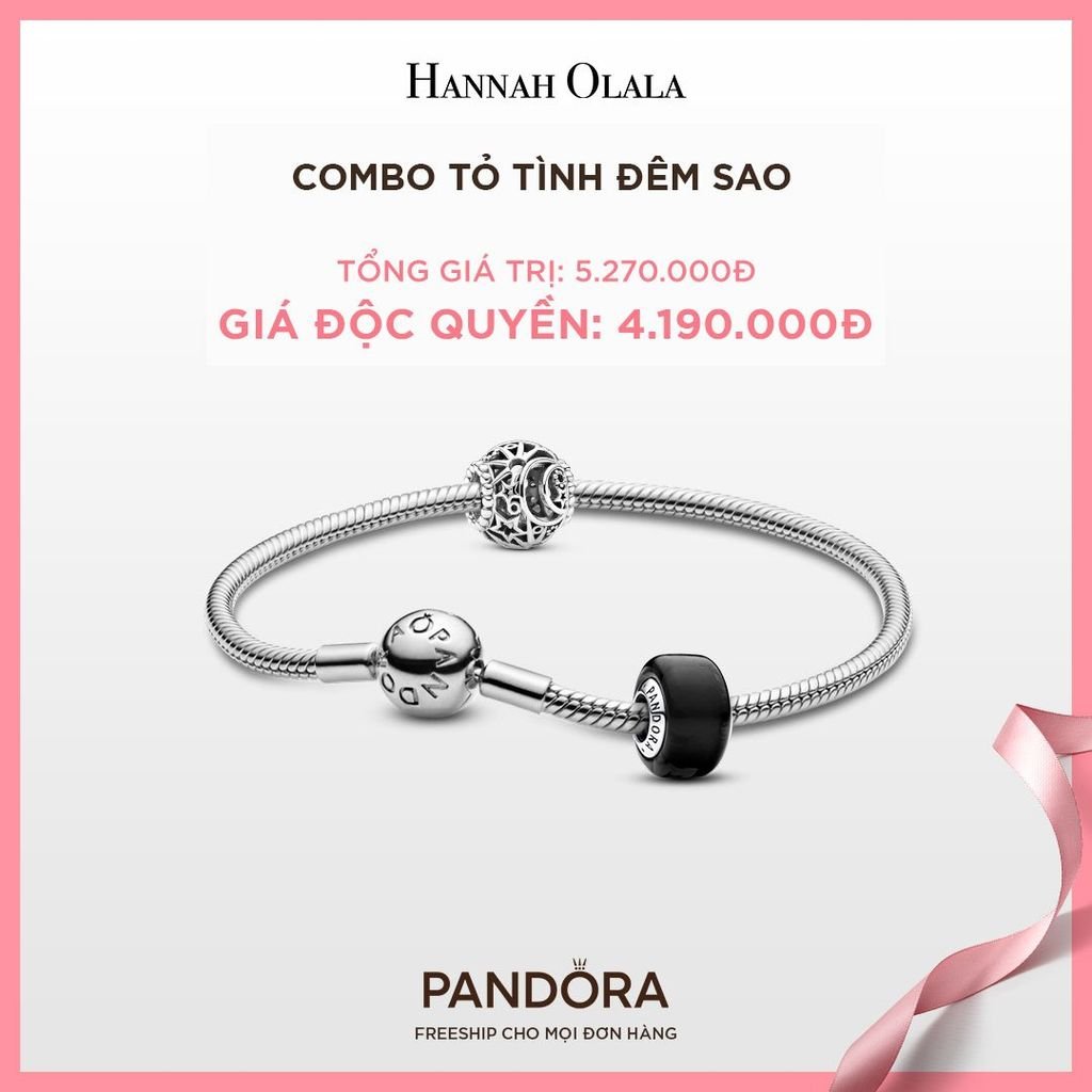 A301_DEAL 149: PANDORA COMBO TỎ TÌNH ĐÊM SAO [ 1 VÒNG & 2 CHARM ] - CHỌN MÀU 