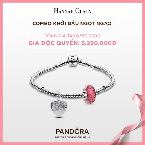  A268_DEAL 143: PANDORA COMBO KHỞI ĐẦU NGỌT NGÀO [ 1 VÒNG & 2 CHARM ] - CHỌN MÀU 