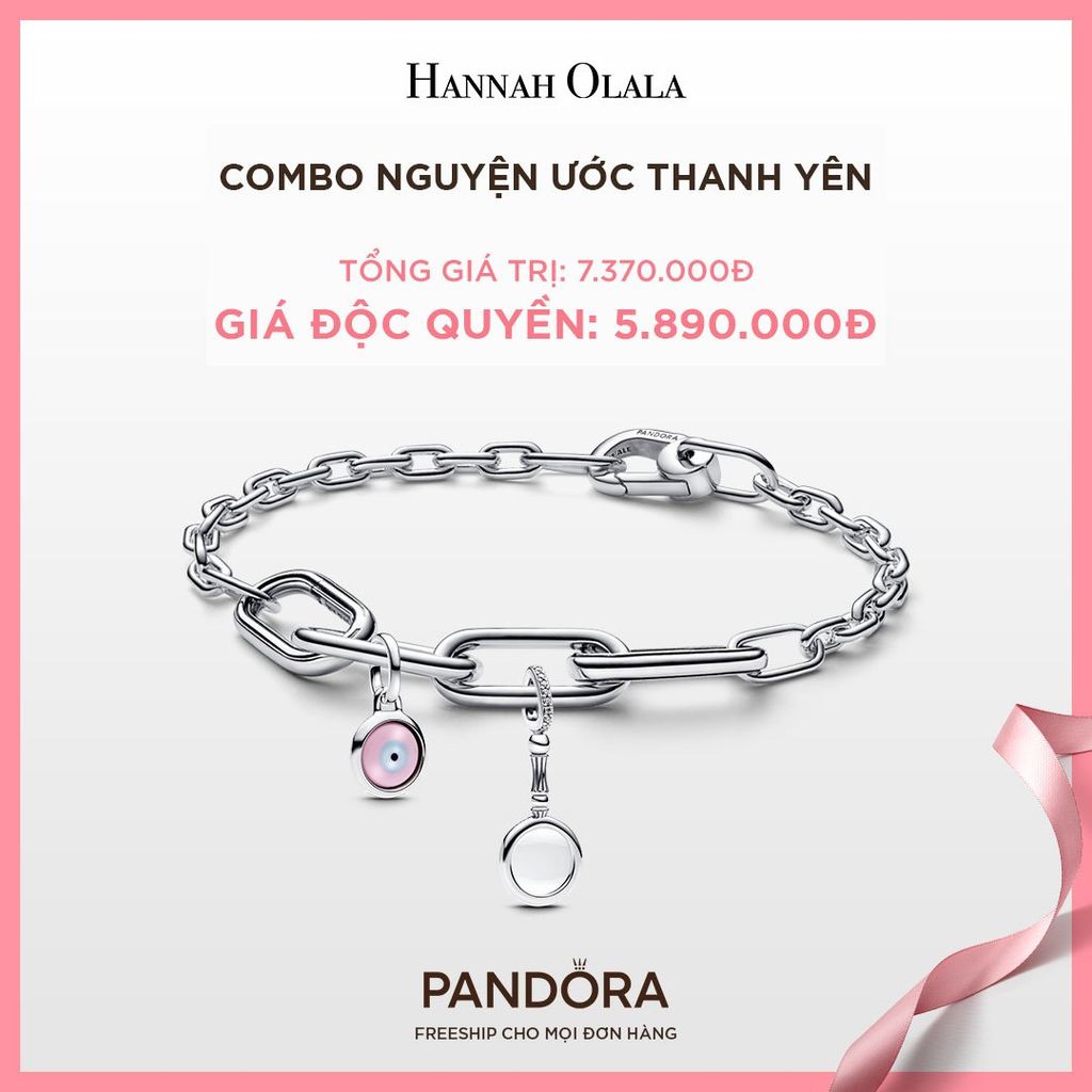  A302_DEAL 150: PANDORA COMBO NGUYỆN ƯỚC THANH YÊN [ 1 VÒNG & 2 CHARM ] 