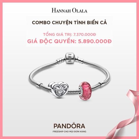  A243_DEAL 142: PANDORA COMBO CHUYỆN TÌNH BIỂN CẢ [ 1 VÒNG & 2 CHARM ] - CHỌN MÀU 