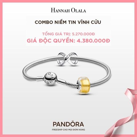  A274_DEAL 144: PANDORA COMBO NIỀM TIN VĨNH CỬU [ 1 VÒNG & 2 CHARM ] - CHỌN MÀU 