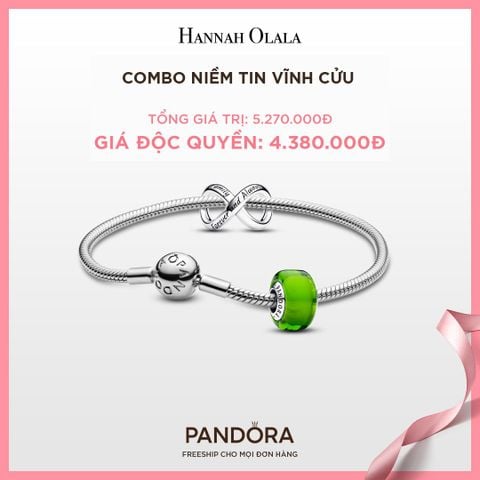  A274_DEAL 144: PANDORA COMBO NIỀM TIN VĨNH CỬU [ 1 VÒNG & 2 CHARM ] - CHỌN MÀU 