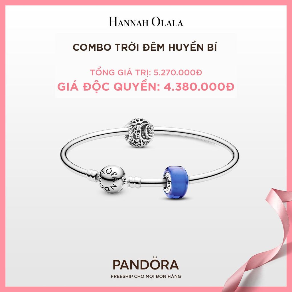  A305_DEAL 151: PANDORA COMBO TRỜI ĐÊM HUYỀN BÍ [ 1 VÒNG TAY & 2 CHARM ] - CHỌN MÀU 