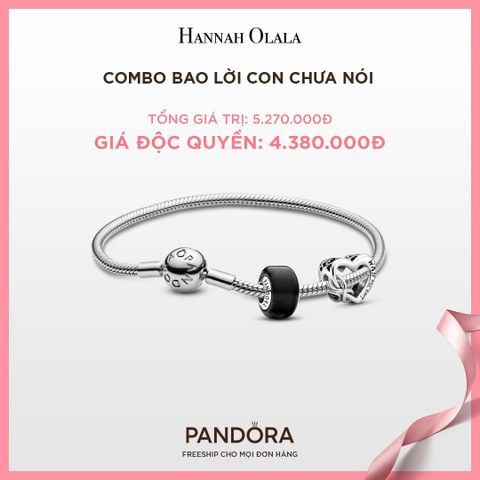  A278_DEAL 145: PANDORA COMBO BAO LỜI CON CHƯA NÓI [ 1 VÒNG & 2 CHARM ] - CHỌN MÀU 