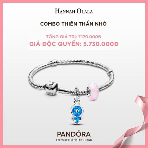  A141_DEAL 116: PANDORA COMBO THIÊN THẦN NHỎ [ 1 VÒNG TAY & 2 CHARM ] - CHỌN MÀU 