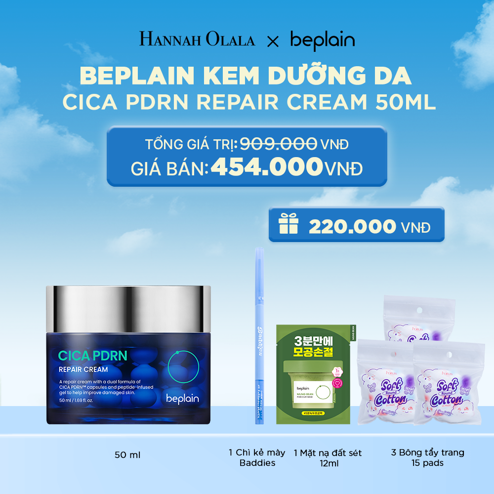  BEPLAIN KEM DƯỠNG DA CICA PDRN REPAIR CREAM 50ML 