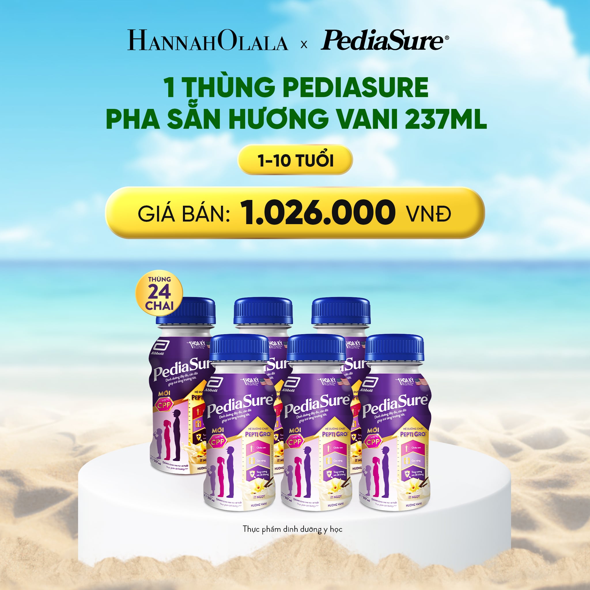 Sữa Pha Sẵn Pediasure Hương Vani 237ml