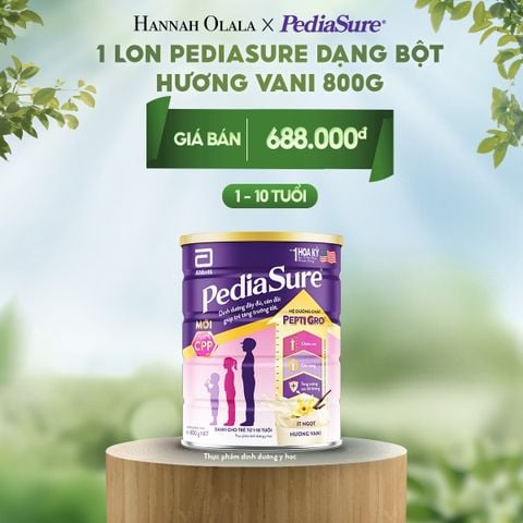  E126_DEAL 1: 1 LON PEDIASURE DẠNG BỘT HƯƠNG VANI 800G 