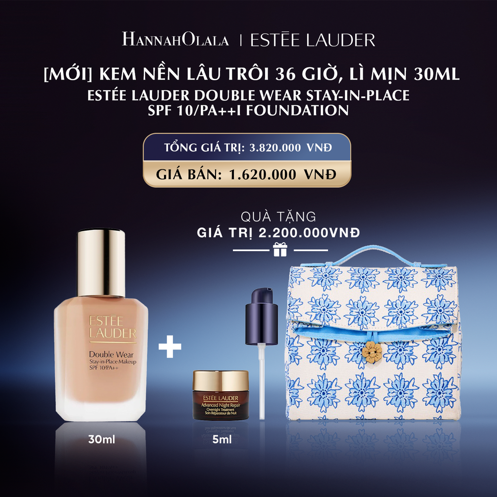  E29_DEAL 8: KEM NỀN LÂU TRÔI 36 GIỜ, LÌ MỊN ESTÉE LAUDER DOUBLE WEAR STAY-IN-PLACE SPF 10/PA++I FOUNDATION 30ML 