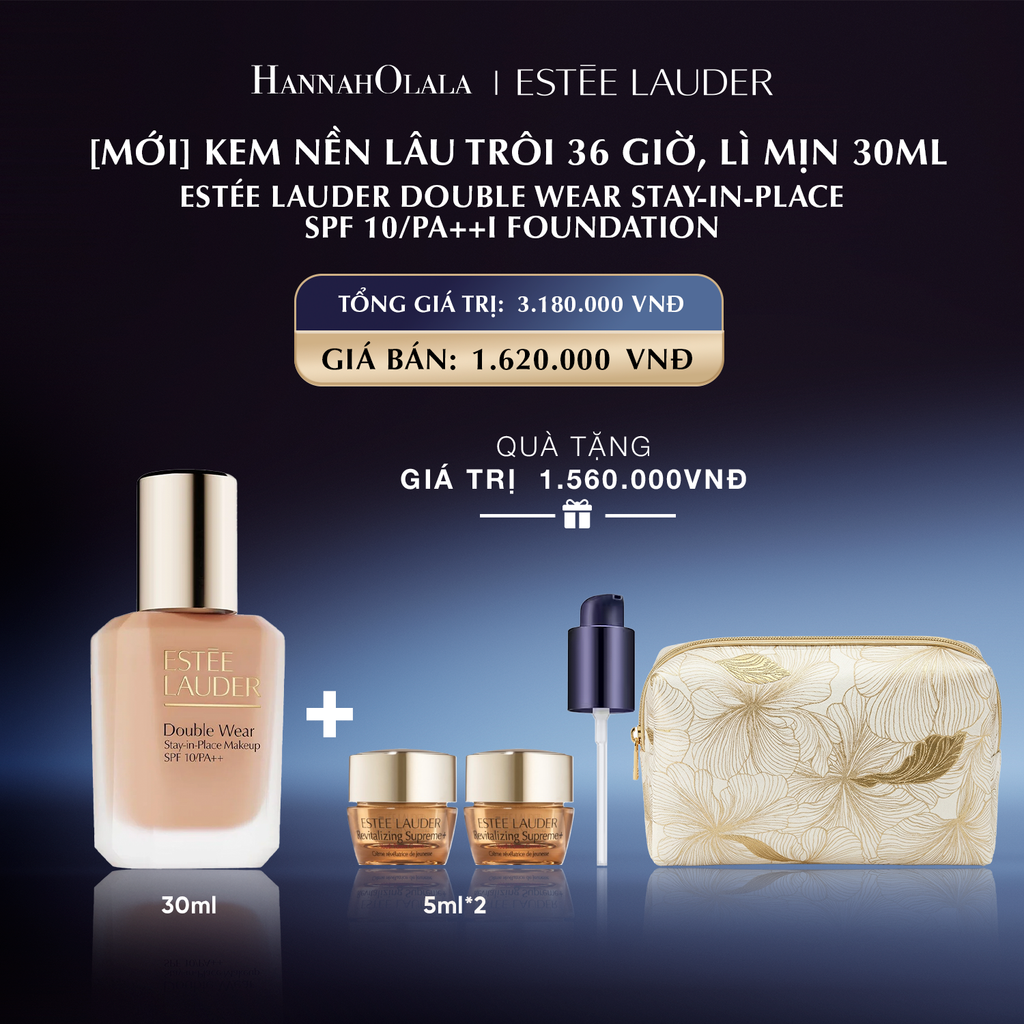 [MỚI] KEM NỀN LÂU TRÔI 36 GIỜ, LÌ MỊN ESTÉE LAUDER DOUBLE WEAR STAY-IN-PLACE SPF 10 - PA++ I FOUNDATION 30ML_E11 