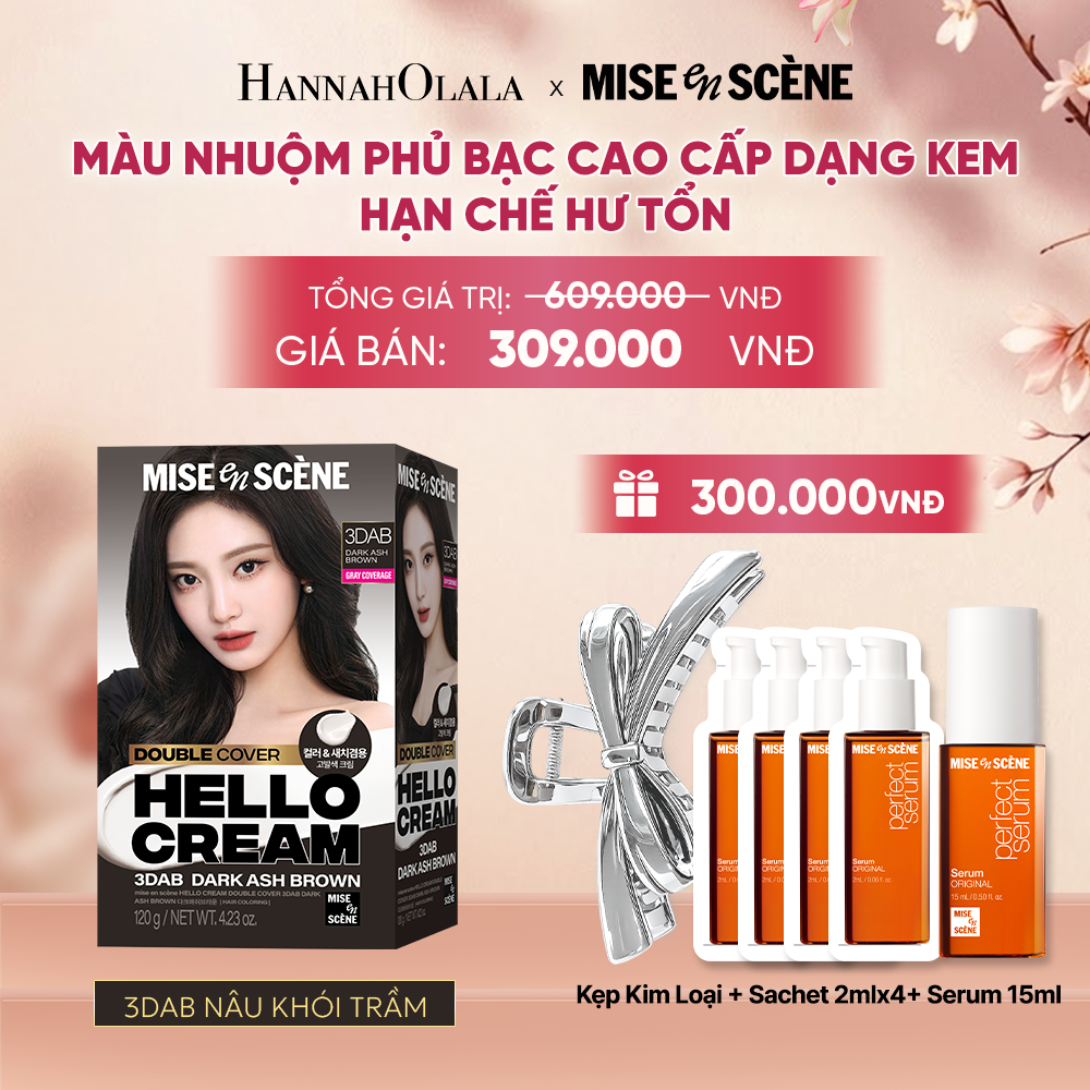  KEM NHUỘM PHỦ BẠC CAO CẤP HELLO CREAM DOUBLE COVER - A381 