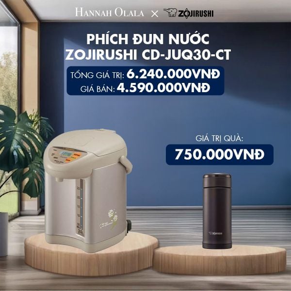  DEAL 7: 
Phích đun nước Zojirushi CD-JUQ30-CT - 3.0L 