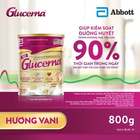  E84_DEAL 3: 3 LON GLUCERNA DẠNG BỘT HƯƠNG VANI 800G 