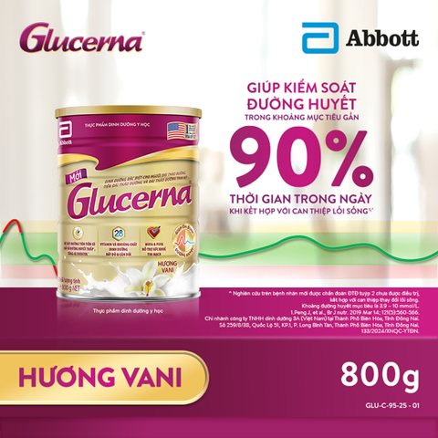  E84_DEAL 3: 3 LON GLUCERNA DẠNG BỘT HƯƠNG VANI 800G 