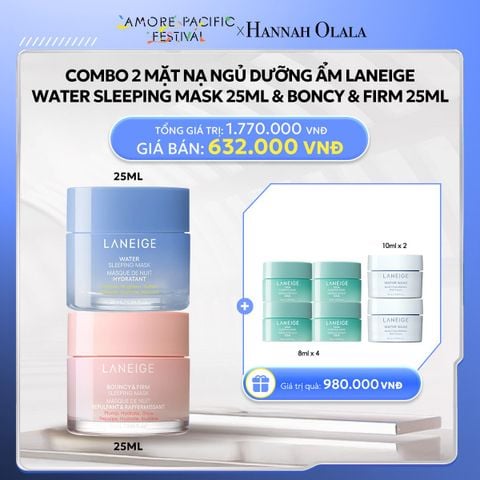  DEAL 14: COMBO 2 MẶT NẠ NGỦ DƯỠNG ẨM LANEIGE WATER SLEEPING MASK AD (LN Water Sleeping Mask 25ml +LN B&F Sleeping Mask 25ml)
LN B&F Sleeping Mask 25ml(24 