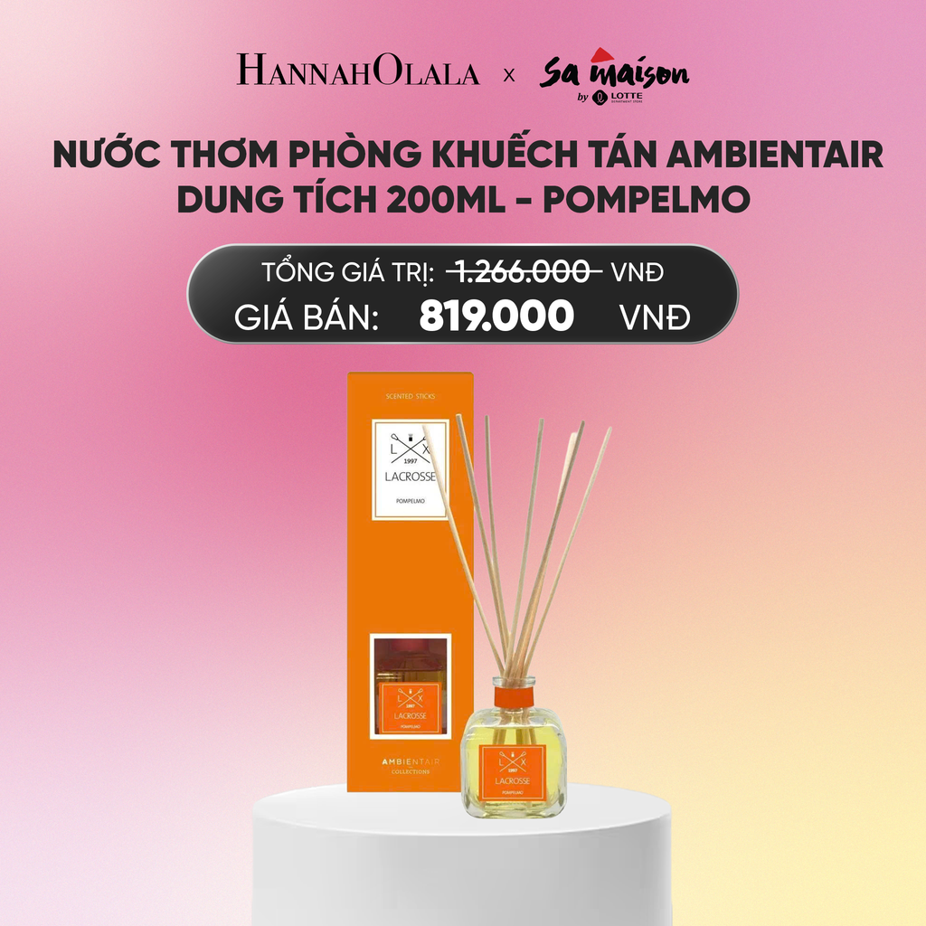  FLASH DEAL 3: NƯỚC THƠM PHÒNG KHUẾCH TÁN AMBIENTAIR, DUNG TÍCH 200ML AMBER & CLOVE_A646 