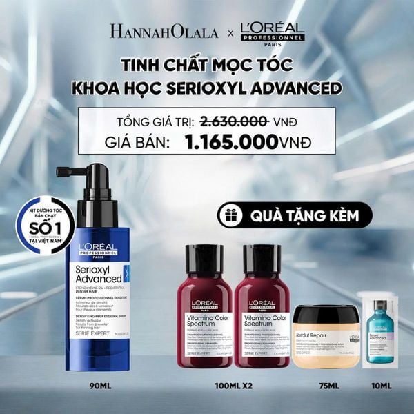  TINH CHẤT HỖ TRỢ XỊT MỌC TÓC L'OREAL PROFESSIONNEL SERIOXYL ADVANCED 90ML - D12 