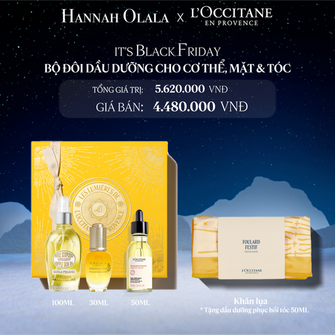  DEAL 20: [SET LỄ HỘI 2025] SET BA DẦU DƯỠNG CHO CƠ THỂ, MẶT VÀ TÓC 