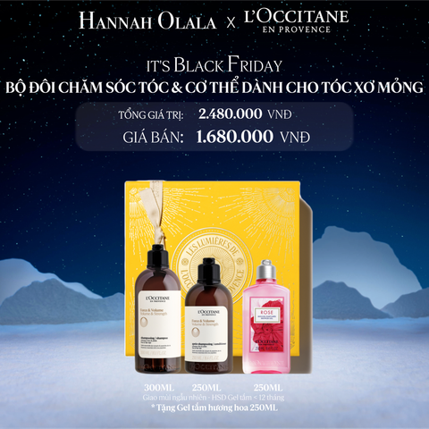  DEAL 25: [SET LỄ HỘI 2025] SET CHĂM SÓC TÓC & CƠ THỂ DÀNH CHO TÓC XƠ MỎNG 