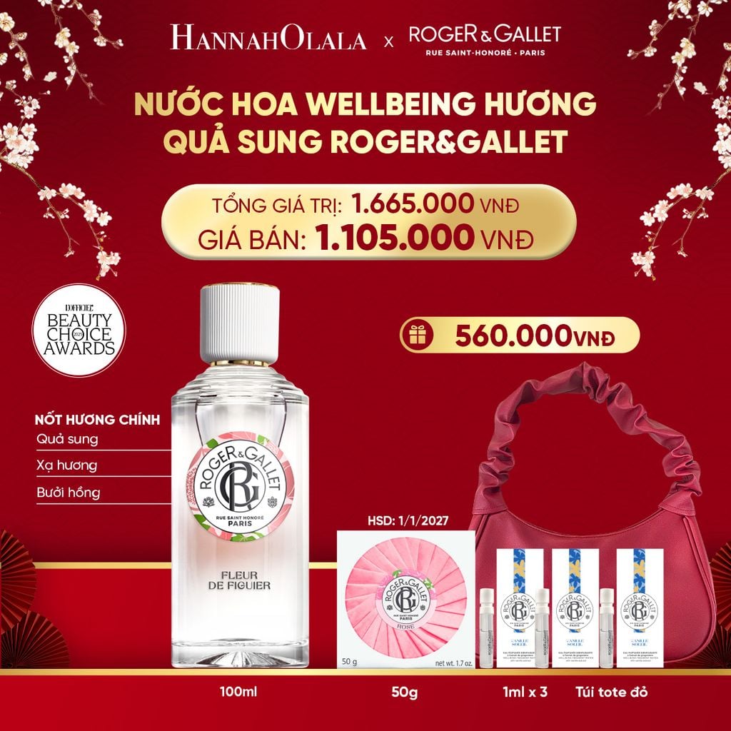  DEAL 2: NƯỚC HOA WELLBEING ROGER&GALLET 100ML 