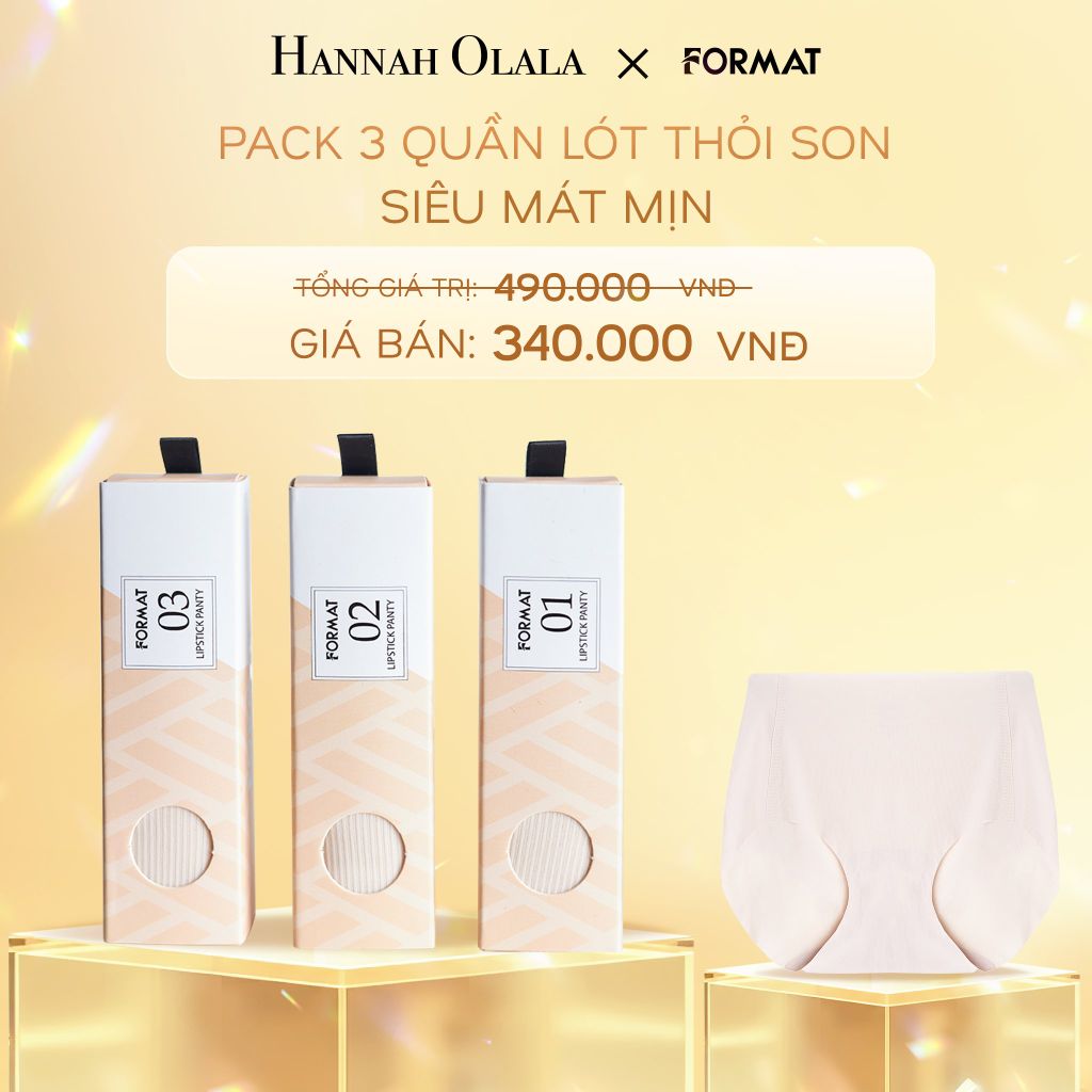  C306_DEAL 3: PACK 3 QUẦN LÓT THỎI SON SIÊU MÁT MỊN FORMAT 