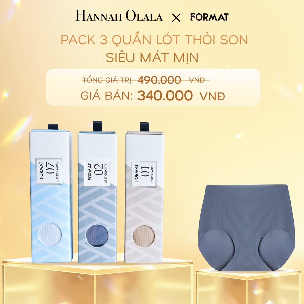  C306_DEAL 3: PACK 3 QUẦN LÓT THỎI SON SIÊU MÁT MỊN FORMAT 