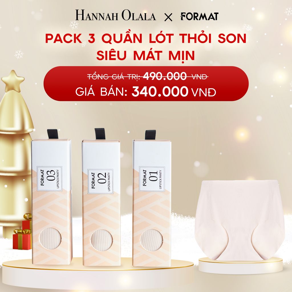  DEAL 3: PACK 3 QUẦN LÓT THỎI SON SIÊU MÁT MỊN FORMAT 