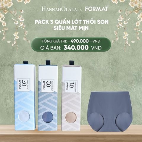  DEAL 3: PACK 3 QUẦN LÓT THỎI SON SIÊU MÁT MỊN FORMAT 