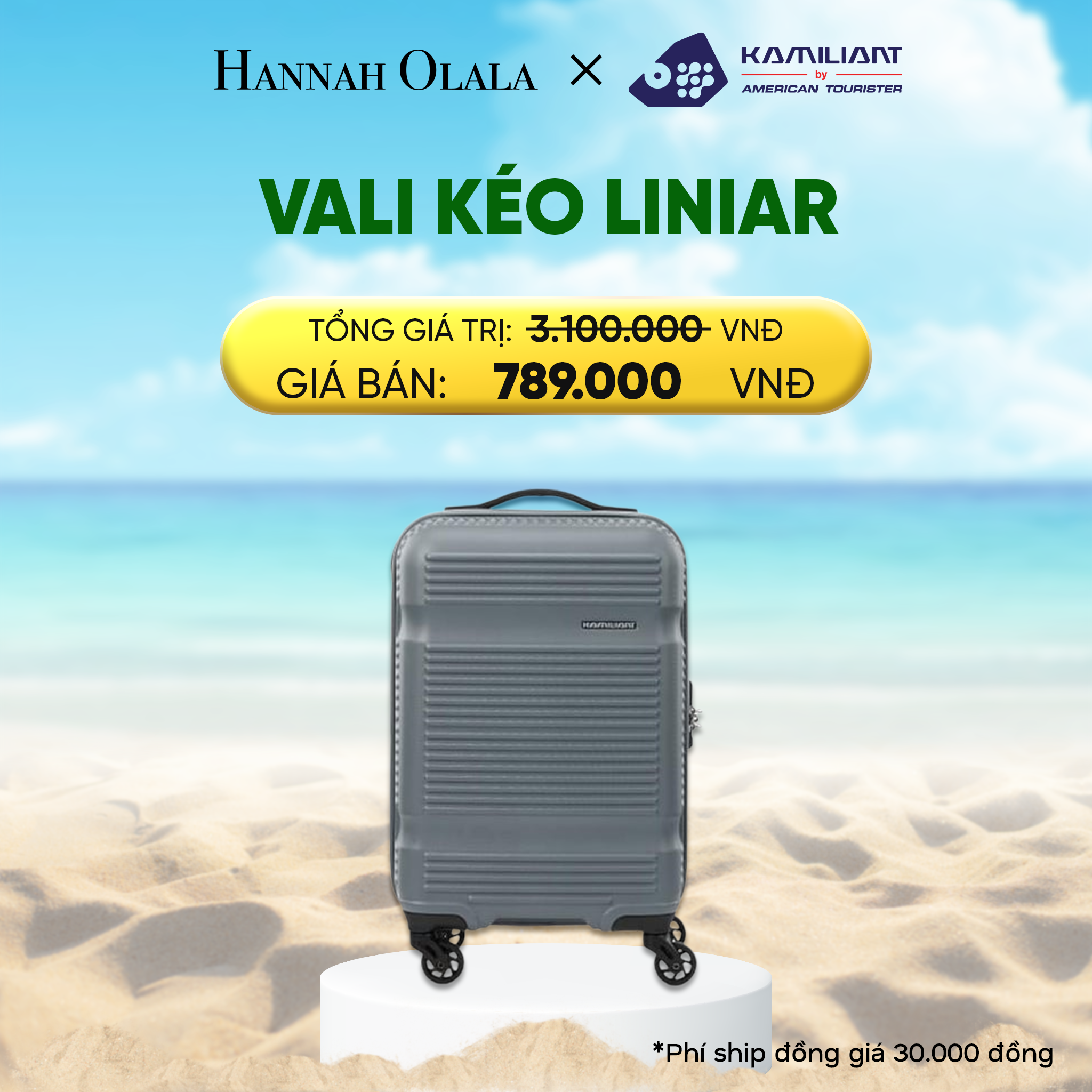 Tiki Trợ Giá Vali Kéo Liniar Kamiliant By American Tourister - Mỹ Sản Phẩm Chính Hãng Bảo Hành Quốc Tế - Màu Xanh Dương - Trung 6825