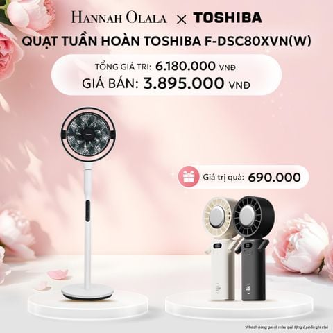  E87: DEAL 2: QUẠT TUẦN HOÀN TOSHIBA F-DSC80XVN(W) 