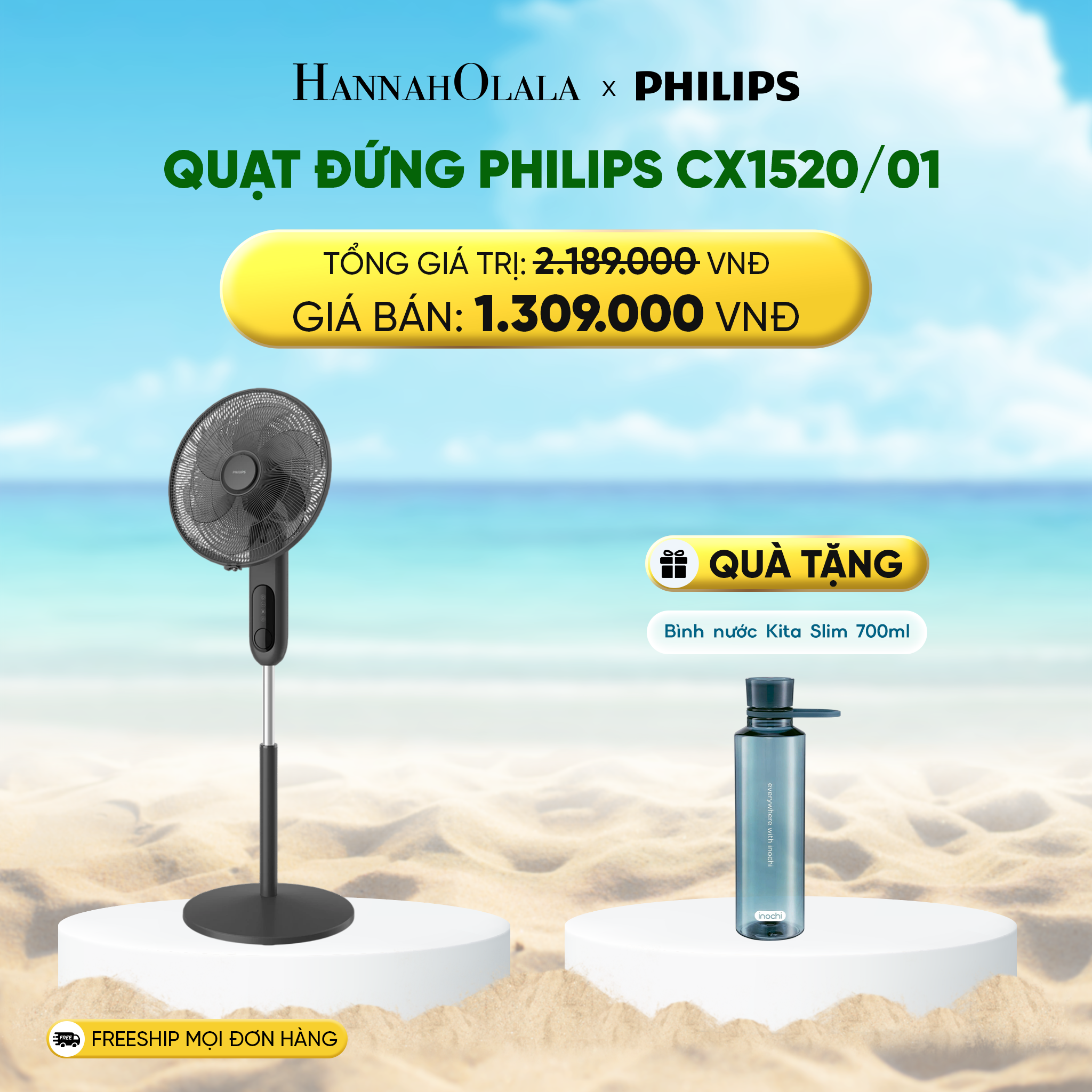 Quạt Đứng Philips 6 Cánh Cx1520/01 47W