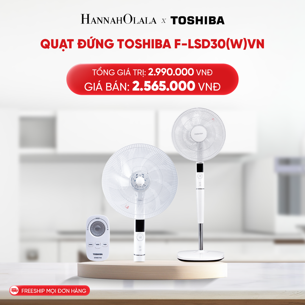  B136_DEAL 1: QUẠT ĐỨNG TOSHIBA F-LSD30(W)VN 