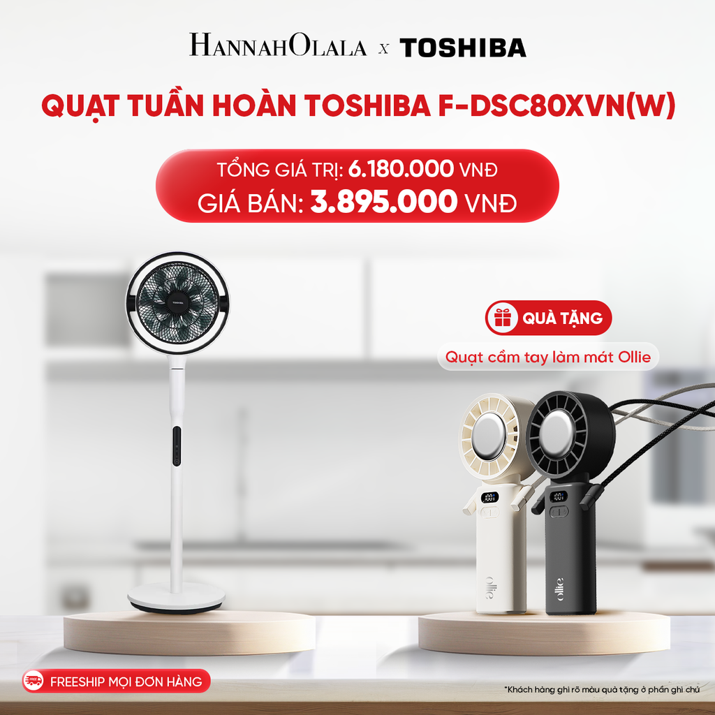  B137_DEAL 2: QUẠT TUẦN HOÀN TOSHIBA F-DSC80XVN(W) 