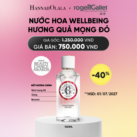  FLASH DEAL NƯỚC HOA WELLBEING ROGER&GALLET 100ML ( DATE 08/2027)_A673 