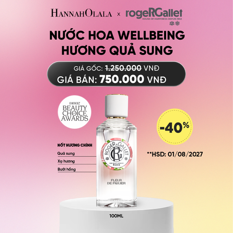  FLASH DEAL NƯỚC HOA WELLBEING ROGER&GALLET 100ML ( DATE 08/2027)_A673 