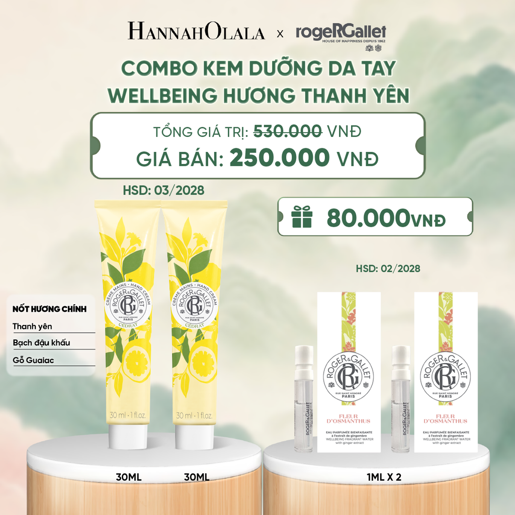  COMBO 2 KEM DƯỠNG DA TAY ROGER&GALLET 30ML - DEAL 6 - A271 