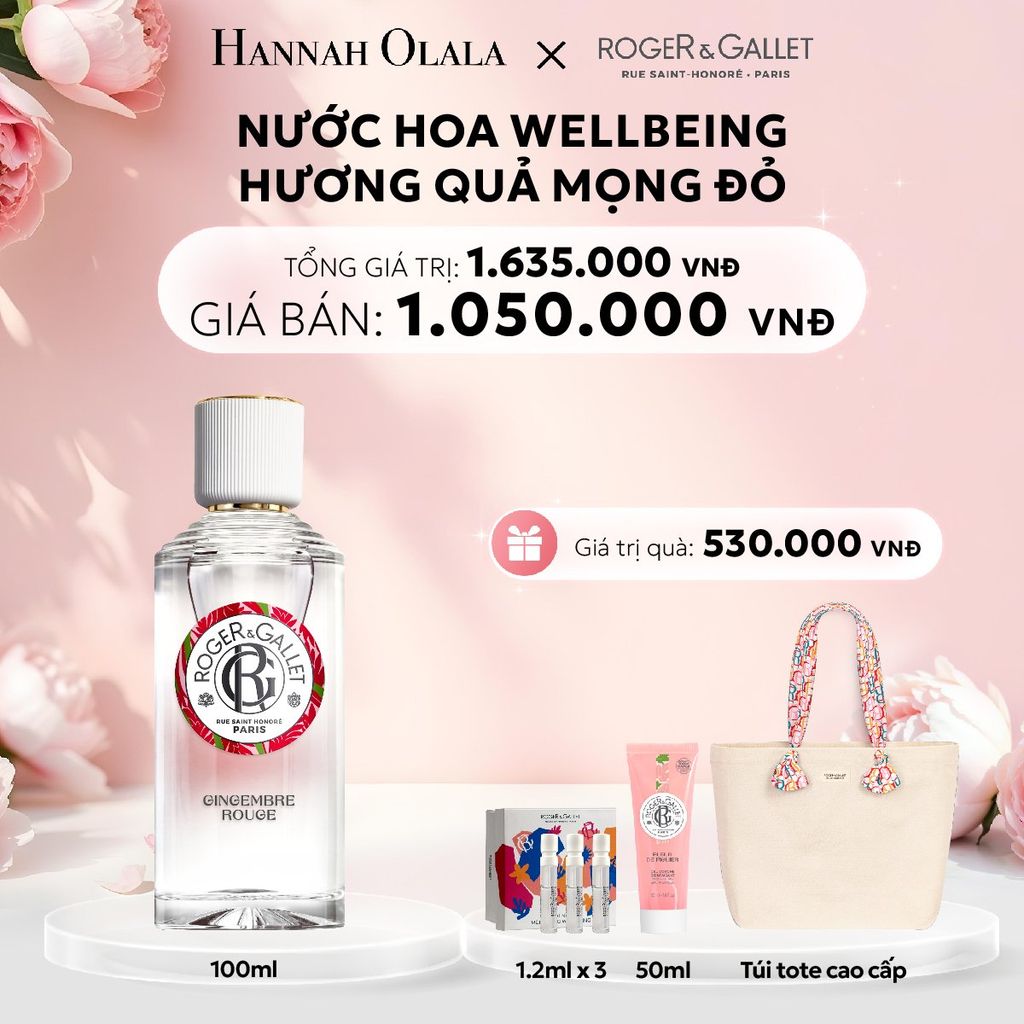  E624: DEAL 2: NƯỚC HOA WELLBEING ROGER&GALLET 100ML - [GIAO HÀNG TỪ 03/10] 