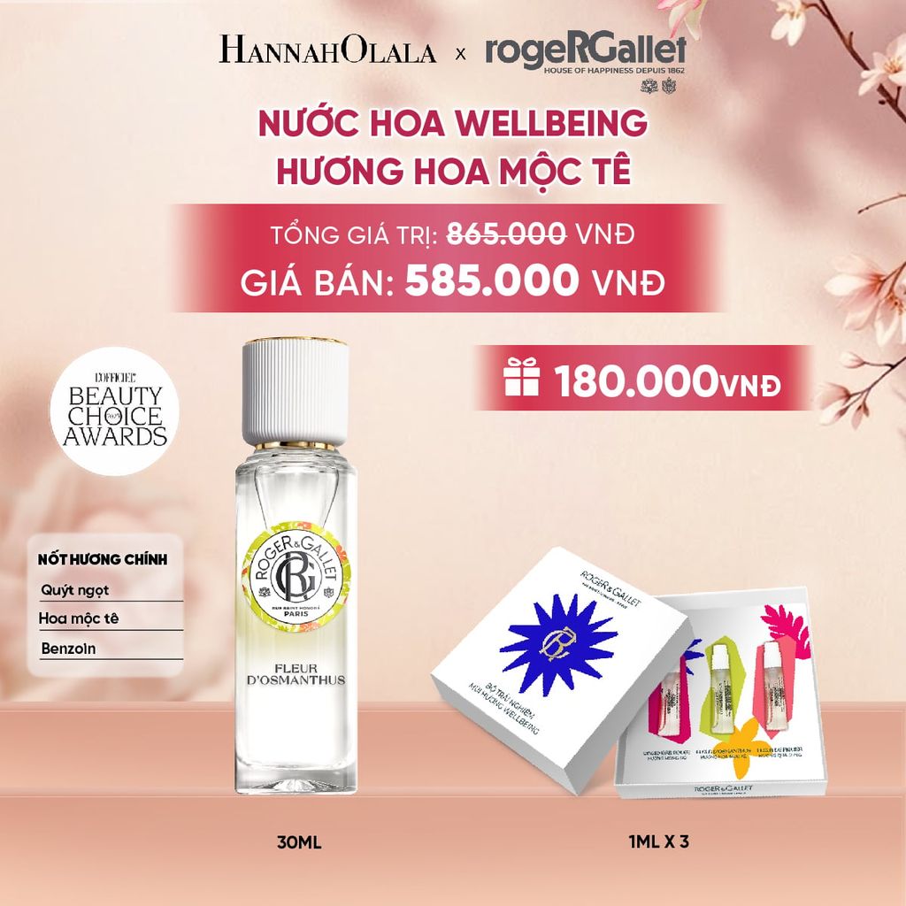  NƯỚC HOA WELLBEING ROGER&GALLET 30ML - A2123 